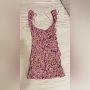 Mini pink dress